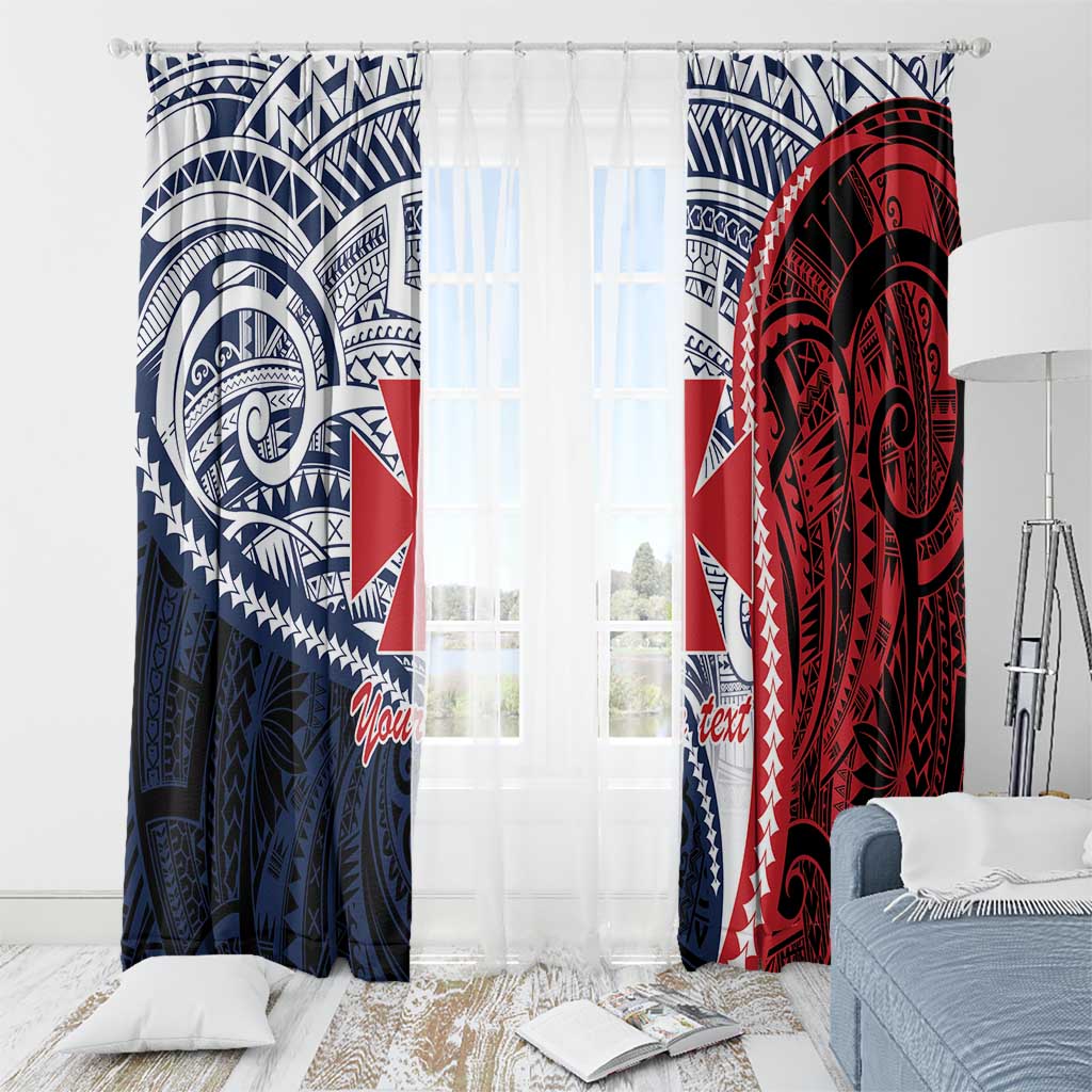 Kingdom of Uvea 1860-1886 Personalized Window Curtain Wallis and Futuna Polynesian Tribal Pattern