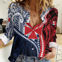 Kingdom of Uvea 1860-1886 Personalized Women Casual Shirt Wallis and Futuna Polynesian Tribal Pattern