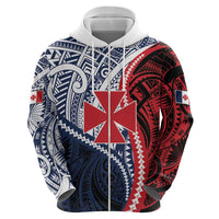 Kingdom of Uvea 1860-1886 Personalized Zip Hoodie Wallis and Futuna Polynesian Tribal Pattern