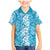 Hawaiian Lei Day Family Matching Mermaid Dress and Hawaiian Shirt Blue Hibiscus Flowers Lei Art