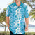 Hawaiian Lei Day Hawaiian Shirt Blue Hibiscus Flowers Lei Art