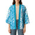 Hawaiian Lei Day Kimono Blue Hibiscus Flowers Lei Art - Polynesian Pride