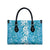 Hawaiian Lei Day Leather Bag Blue Hibiscus Flowers Lei Art - Polynesian Pride