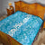 Hawaiian Lei Day Quilt Blue Hibiscus Flowers Lei Art