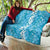 Hawaiian Lei Day Quilt Blue Hibiscus Flowers Lei Art