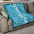 Hawaiian Lei Day Quilt Blue Hibiscus Flowers Lei Art