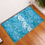 Hawaiian Lei Day Rubber Doormat Blue Hibiscus Flowers Lei Art
