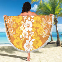 Hawaiian Lei Day Beach Blanket Gold Hibiscus Flowers Lei Art
