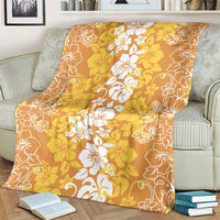Hawaiian Lei Day Blanket Gold Hibiscus Flowers Lei Art LT9 - Polynesian Pride