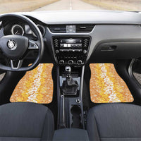 Hawaiian Lei Day Car Mats Gold Hibiscus Flowers Lei Art