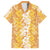 Hawaiian Lei Day Family Matching Puletasi and Hawaiian Shirt Gold Hibiscus Flowers Lei Art