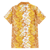 Hawaiian Lei Day Family Matching Puletasi and Hawaiian Shirt Gold Hibiscus Flowers Lei Art LT9 - Polynesian Pride