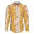 Hawaiian Lei Day Family Matching Puletasi and Hawaiian Shirt Gold Hibiscus Flowers Lei Art