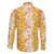 Hawaiian Lei Day Family Matching Summer Maxi Dress and Hawaiian Shirt Gold Hibiscus Flowers Lei Art