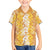 Hawaiian Lei Day Family Matching Summer Maxi Dress and Hawaiian Shirt Gold Hibiscus Flowers Lei Art