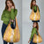 Hawaiian Lei Day Grocery Bag Gold Hibiscus Flowers Lei Art