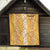 Hawaiian Lei Day Quilt Gold Hibiscus Flowers Lei Art