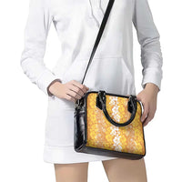 Hawaiian Lei Day Shoulder Handbag Gold Hibiscus Flowers Lei Art LT9 - Polynesian Pride