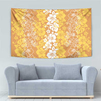 Hawaiian Lei Day Tapestry Gold Hibiscus Flowers Lei Art