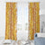 Hawaiian Lei Day Window Curtain Gold Hibiscus Flowers Lei Art
