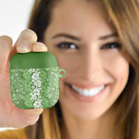 Hawaiian Lei Day AirPods Case Green Hibiscus Flowers Lei Art - Polynesian Pride