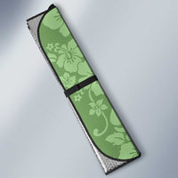 Hawaiian Lei Day Auto Sun Shade Green Hibiscus Flowers Lei Art - Polynesian Pride