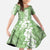 Hawaiian Lei Day Family Matching Summer Maxi Dress and Hawaiian Shirt Green Hibiscus Flowers Lei Art