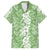 Hawaiian Lei Day Family Matching Summer Maxi Dress and Hawaiian Shirt Green Hibiscus Flowers Lei Art