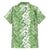Hawaiian Lei Day Family Matching Summer Maxi Dress and Hawaiian Shirt Green Hibiscus Flowers Lei Art