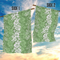 Hawaiian Lei Day Garden Flag Green Hibiscus Flowers Lei Art LT9 - Polynesian Pride