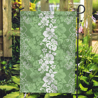 Hawaiian Lei Day Garden Flag Green Hibiscus Flowers Lei Art LT9 Garden Flag Green - Polynesian Pride