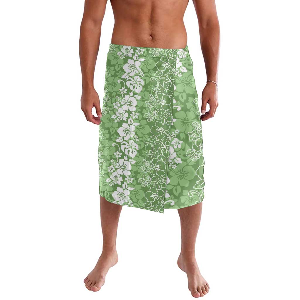 Hawaiian Lei Day Lavalava Green Hibiscus Flowers Lei Art