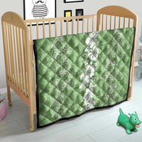 Hawaiian Lei Day Quilt Green Hibiscus Flowers Lei Art