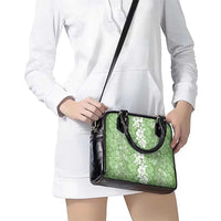 Hawaiian Lei Day Shoulder Handbag Green Hibiscus Flowers Lei Art LT9 - Polynesian Pride