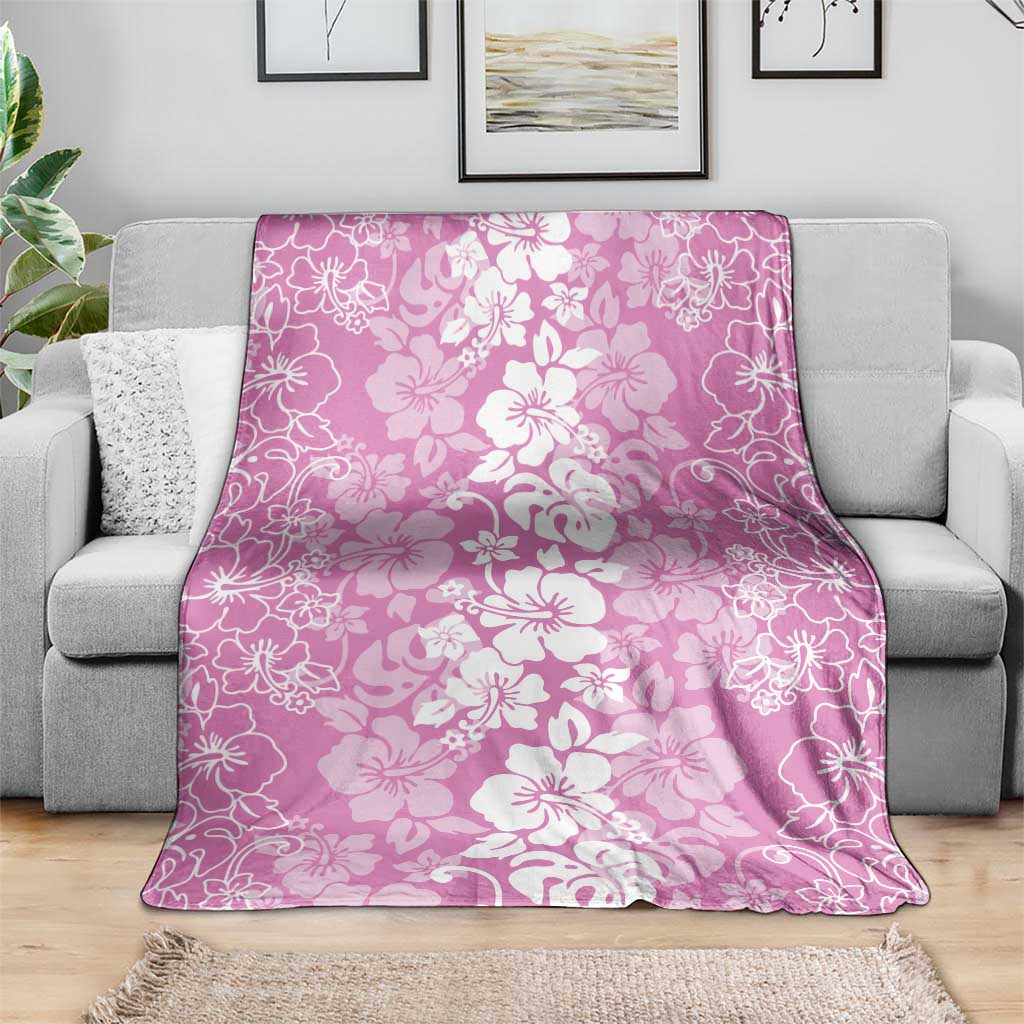 Hawaiian Lei Day Blanket Pink Hibiscus Flowers Lei Art LT9 - Polynesian Pride