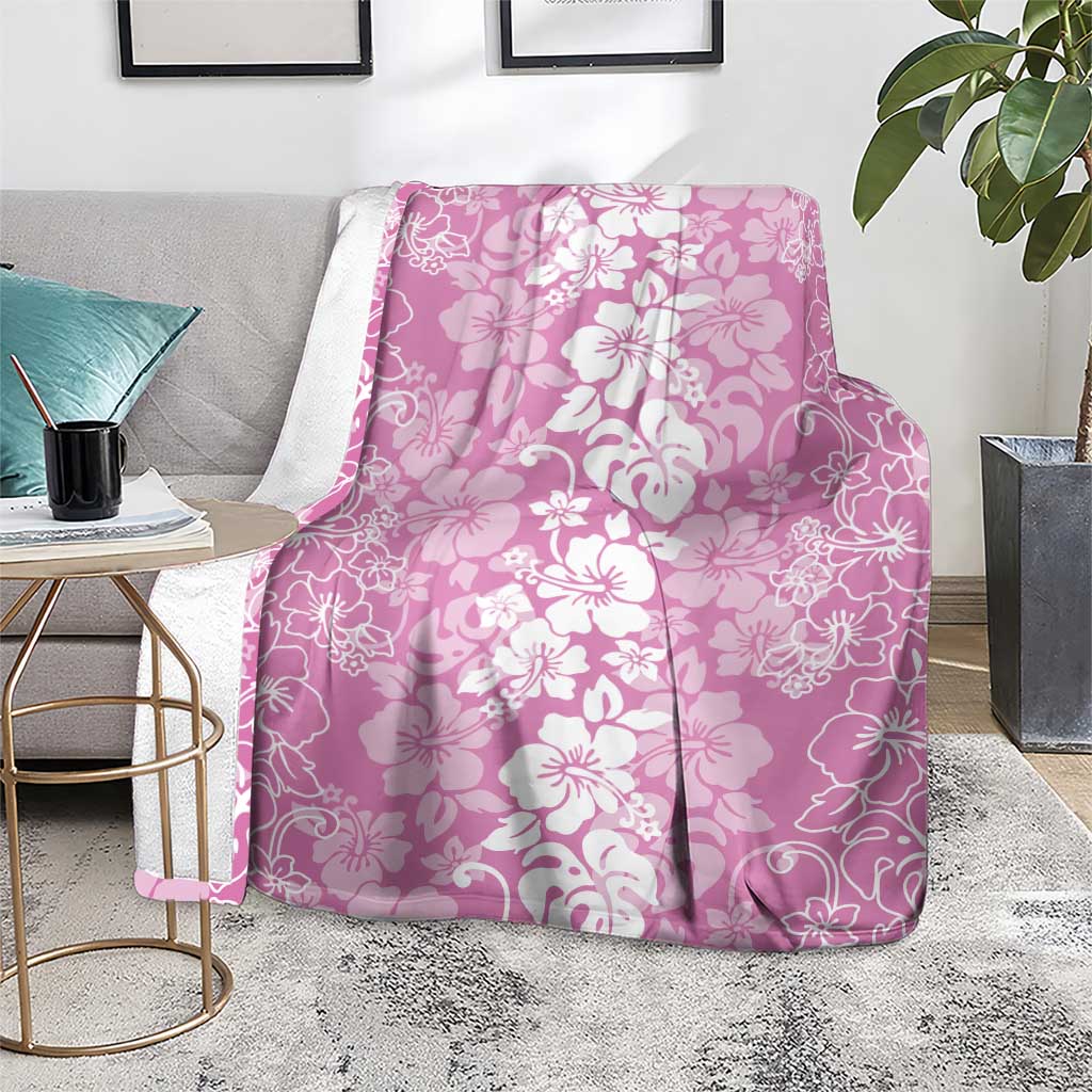 Hawaiian Lei Day Blanket Pink Hibiscus Flowers Lei Art LT9 - Polynesian Pride