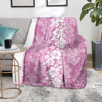 Hawaiian Lei Day Blanket Pink Hibiscus Flowers Lei Art LT9 - Polynesian Pride