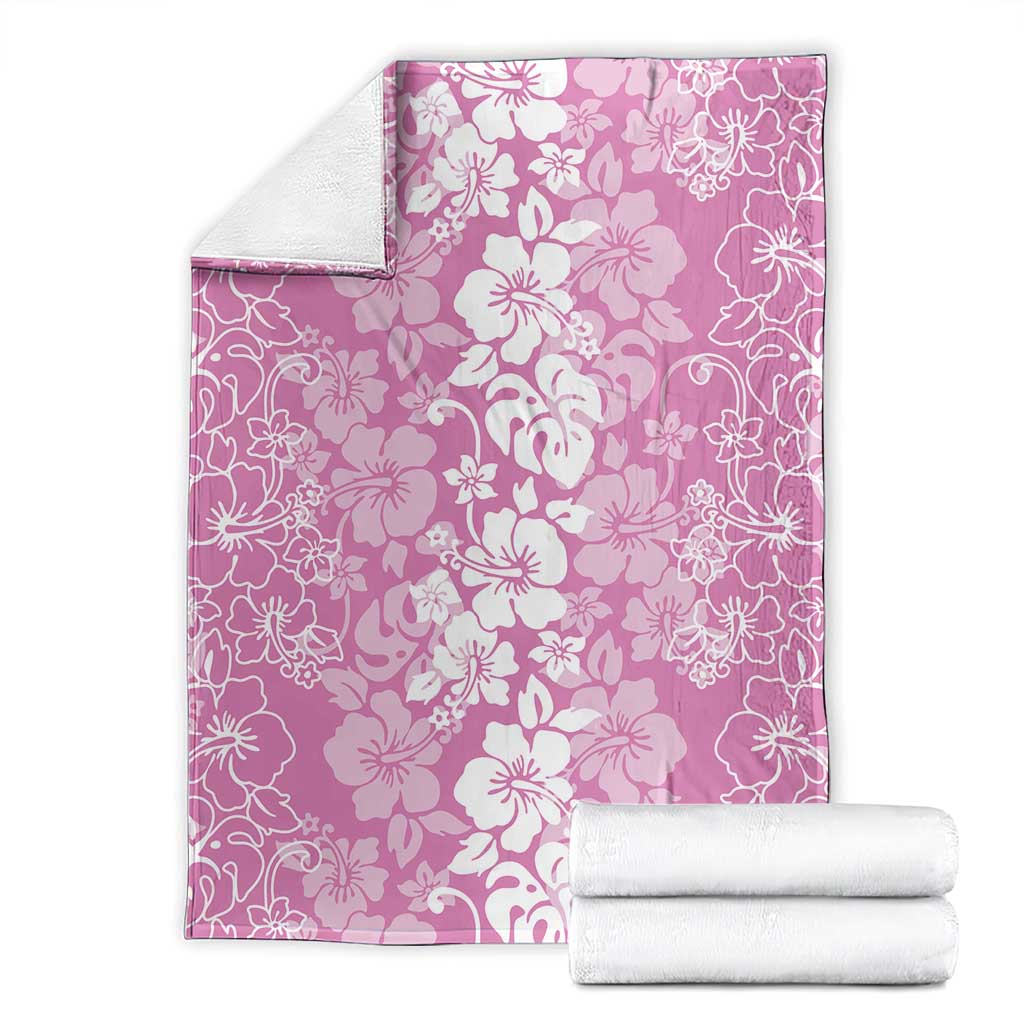 Hawaiian Lei Day Blanket Pink Hibiscus Flowers Lei Art LT9 - Polynesian Pride