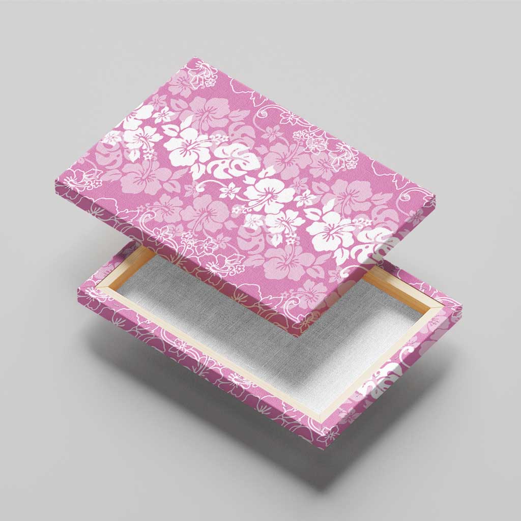 Hawaiian Lei Day Canvas Wall Art Pink Hibiscus Flowers Lei Art LT9 - Polynesian Pride