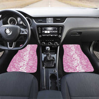 Hawaiian Lei Day Car Mats Pink Hibiscus Flowers Lei Art