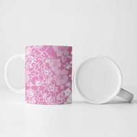 Hawaiian Lei Day Ceramic Mug Pink Hibiscus Flowers Lei Art - Polynesian Pride