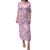 Hawaiian Lei Day Family Matching Puletasi and Hawaiian Shirt Pink Hibiscus Flowers Lei Art