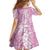 Hawaiian Lei Day Family Matching Summer Maxi Dress and Hawaiian Shirt Pink Hibiscus Flowers Lei Art