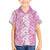 Hawaiian Lei Day Family Matching Summer Maxi Dress and Hawaiian Shirt Pink Hibiscus Flowers Lei Art