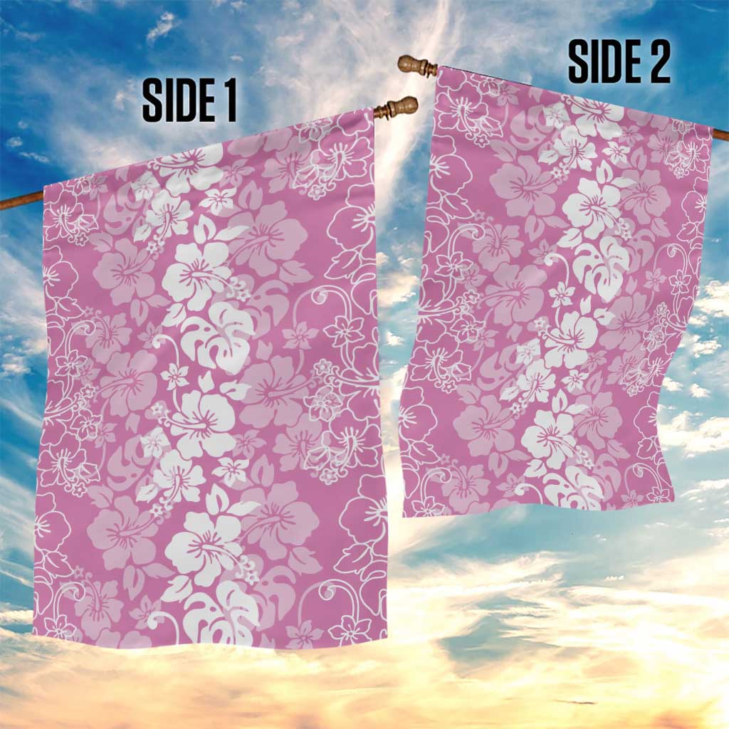 Hawaiian Lei Day Garden Flag Pink Hibiscus Flowers Lei Art LT9 - Polynesian Pride