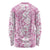 Hawaiian Lei Day Long Sleeve Shirt Pink Hibiscus Flowers Lei Art