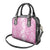 Hawaiian Lei Day Shoulder Handbag Pink Hibiscus Flowers Lei Art