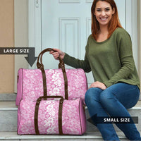 Hawaiian Lei Day Travel Bag Pink Hibiscus Flowers Lei Art - Polynesian Pride