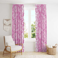Hawaiian Lei Day Window Curtain Pink Hibiscus Flowers Lei Art LT9 - Polynesian Pride