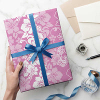 Hawaiian Lei Day Wrapping Paper Pink Hibiscus Flowers Lei Art - Polynesian Pride